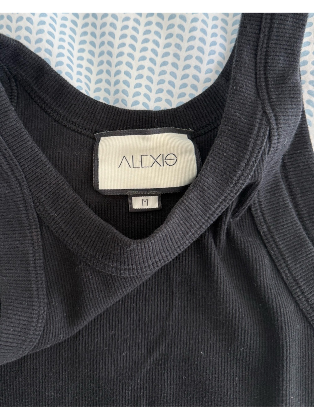 Alexis Black Ribbed Tank - Picture 2 of 3